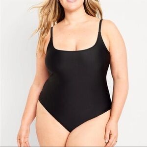 NWT Black One Piece Swimsuit Bathing Suit | OLD NAVY